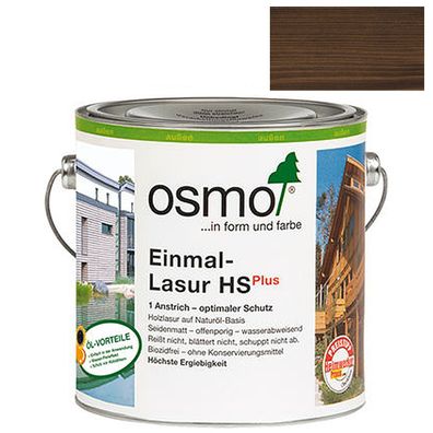 Osmo Einmal Lasur HSPlus Ebenholz seidenmatt für Holzmöbel 750ml