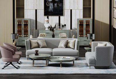 Sofagarnitur 3 + 2 Sitzer Sofa Sitz Couch Polster Garnitur Moderne Couchen Relax