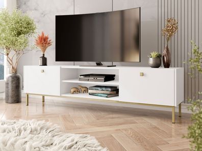 TV-Lowboard Nutero 2KW TV Schrank Modern Tisch Stehend Wohnzimmer Kollektion M24