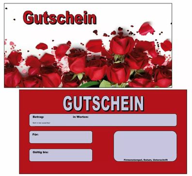 100 Geschenkgutscheine Gutscheinkarten Gutschein neutral Wellness Rosenblätter GS13