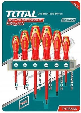 Elektriker VDE Schraubendreher Set 6-tlg isoliert 1000V Elektro Schraubenzieher