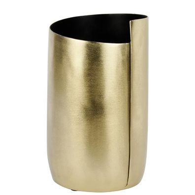 Lambert Aline Gefäß Aluminium gold antik H 31 cm D 18 cm 41211