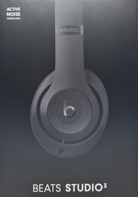 Beats Studio3 Over-Ear Bluetooth Kopfhörer mit Aktivem Noise-Cancelling - Mattschwarz