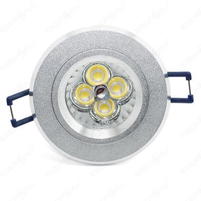 LED Einbauleuchten-Set - Rahmen Aluminium gebürstet / MR16 Fassung / Power LED