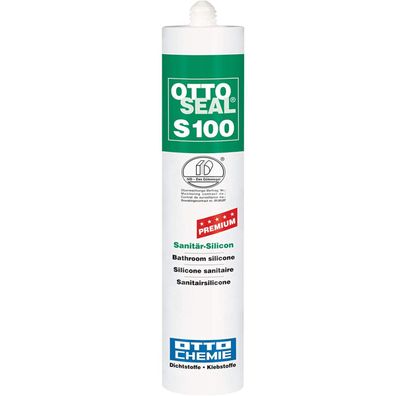 Ottoseal Premium Sanitär Silicon S 100 Farbe C 01 weiß 300ml