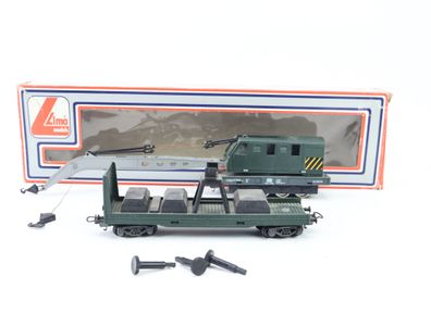 Lima H0 309058 Güterwagen-Set 2-tlg. Kranwagen mit Kranschutzwagen 103-4 grün