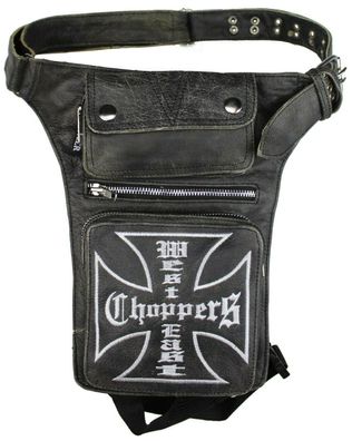 Motorrad Leder Beintasche Biker Echt Leder Tasche Custom Vintage Tasche Antik Braun