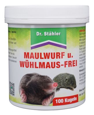 DR. Stähler Maulwurf- und Wühlmausfrei, 100 Kugeln