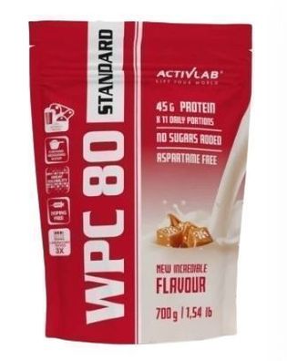 WPC 80 Standard Salzkaramell - 700 g, Hochwertiges WPC 80 Protein