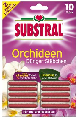 SUBSTRAL® Orchideen Dünger-Stäbchen, 10 Stück