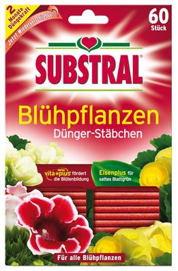 SUBSTRAL® Blühpflanzen Dünger-Stäbchen, 60 Stück