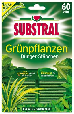 SUBSTRAL® Grünpflanzen Dünger-Stäbchen, 60 Stück