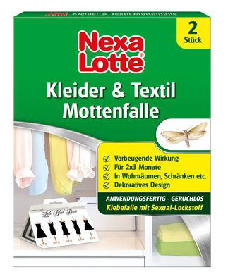 NEXA LOTTE® Kleider- & Textil Mottenfalle, 2 Stück