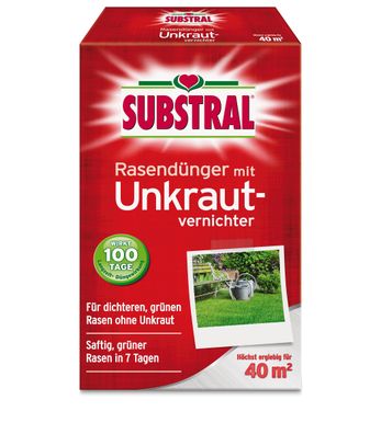 SUBSTRAL® Rasendünger mit Unkrautvernichter, 800 g