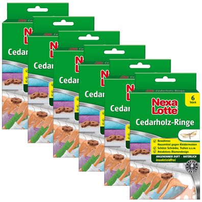 6 x NEXA LOTTE® Cedarholz-Ringe, 6 Stück