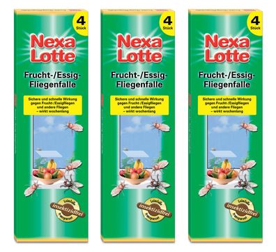 3 x NEXA LOTTE® Fliegenfalle, 4 Stück