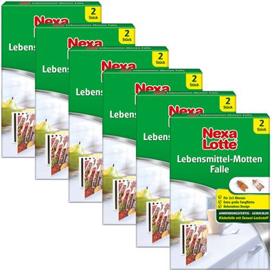 6 x NEXA LOTTE® Lebensmittel-Motten Falle, 2 Stück