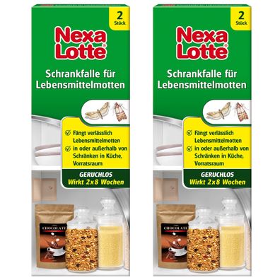 2 x NEXA LOTTE® Schrankfalle für Lebensmittelmotten, 2 Stück