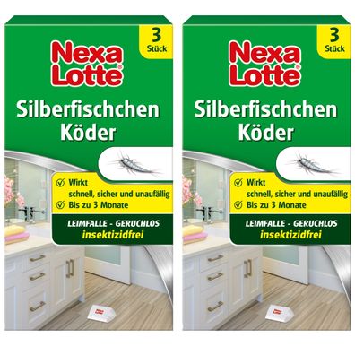 2 x NEXA LOTTE® Silberfischchen-Köder, 3 Stück