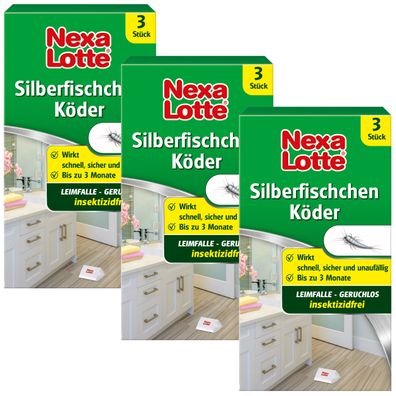 3 x NEXA LOTTE® Silberfischchen-Köder, 3 Stück