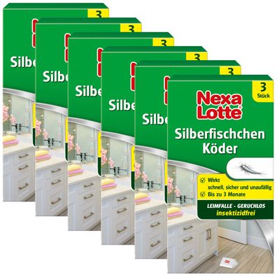 6 x NEXA LOTTE® Silberfischchen-Köder, 3 Stück