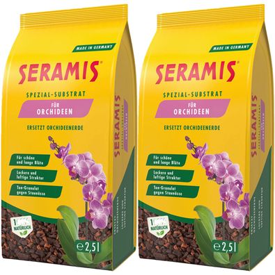 2 x SERAMIS® Spezial-Substrat für Orchideen, 2,5 Liter