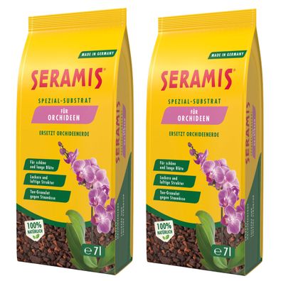 2 x SERAMIS® Spezial-Substrat für Orchideen, 7 Liter