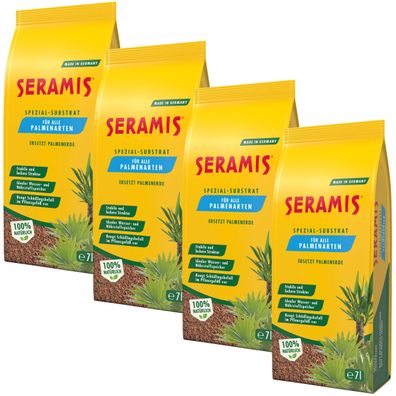 4 x SERAMIS® Spezial-Substrat für Palmen, 7 Liter