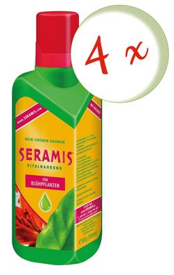 4 x SERAMIS® Vitalnahrung für Blühpflanzen, 500 ml