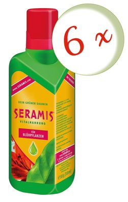 6 x SERAMIS® Vitalnahrung für Blühpflanzen, 500 ml