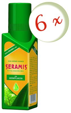 6 x SERAMIS® Vitalnahrung für Grünpflanzen und Palmen, 200 ml