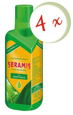 4 x SERAMIS® Vitalnahrung für Grünpflanzen und Palmen, 500 ml