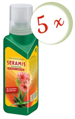 5 x SERAMIS® Vitalnahrung für Kakteen und Sukkulenten, 200 ml