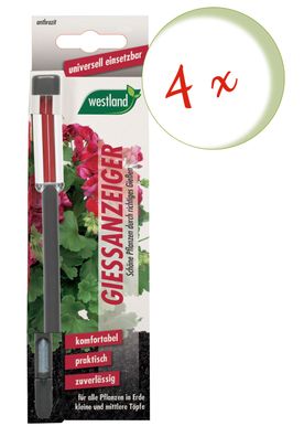 4 x WESTLAND® Gießanzeiger für Blumenerde, 16 cm anthrazit