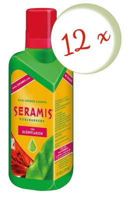 12 x SERAMIS® Vitalnahrung für Blühpflanzen, 500 ml