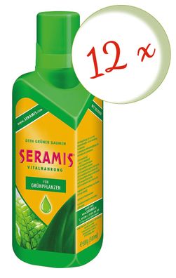 12 x SERAMIS® Vitalnahrung für Grünpflanzen und Palmen, 500 ml