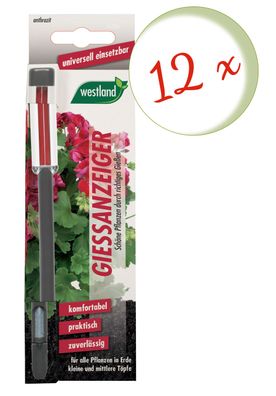 12 x WESTLAND® Gießanzeiger für Blumenerde, 16 cm anthrazit