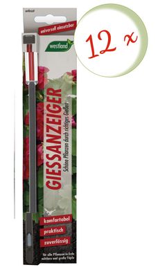 12 x WESTLAND® Gießanzeiger für Blumenerde, 26 cm anthrazit