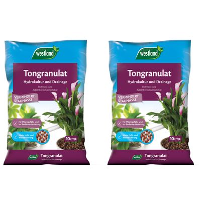 2 x WESTLAND® Tongranulat, 10 Liter