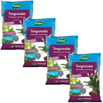 4 x WESTLAND® Tongranulat, 10 Liter