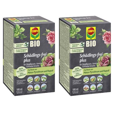 2 x COMPO Schädlings-frei plus, 100 ml