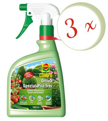 3 x COMPO Ortiva® Spezial Pilz-frei AF, 1 Liter