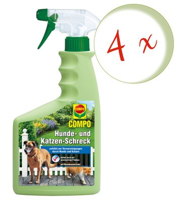 4 x COMPO Hunde- und Katzen-Schreck, 500 ml