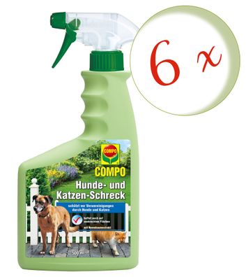 6 x COMPO Hunde- und Katzen-Schreck, 500 ml