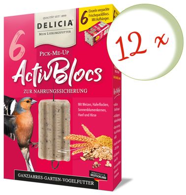 12 x FRUNOL DELICIA® Delicia® Pick-Me-Up Aktivblocs, 6 Stück