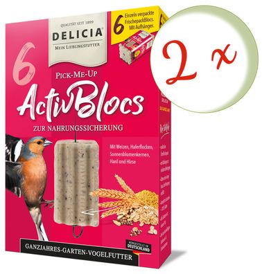 2 x FRUNOL DELICIA® Delicia® Pick-Me-Up Aktivblocs, 6 Stück