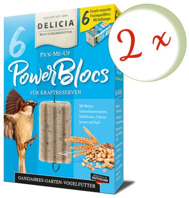 2 x FRUNOL DELICIA® Delicia® Pick-Me-Up Powerblocs, 6 Stück