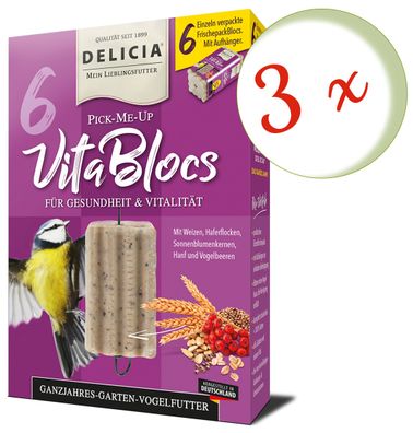 3 x FRUNOL DELICIA® Delicia® Pick-Me-Up Vitablocs, 6 Stück