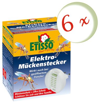 6 x FRUNOL DELICIA® Etisso® Elektro-Mückenstecker, 1 Set