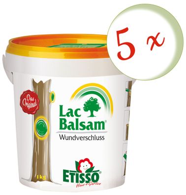 5 x ETISSO® LacBalsam Wundverschluss, 1 kg
